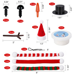 Banbbur snowman kit accessories—hats, scarves, and buttons—add colorful character to crafts.