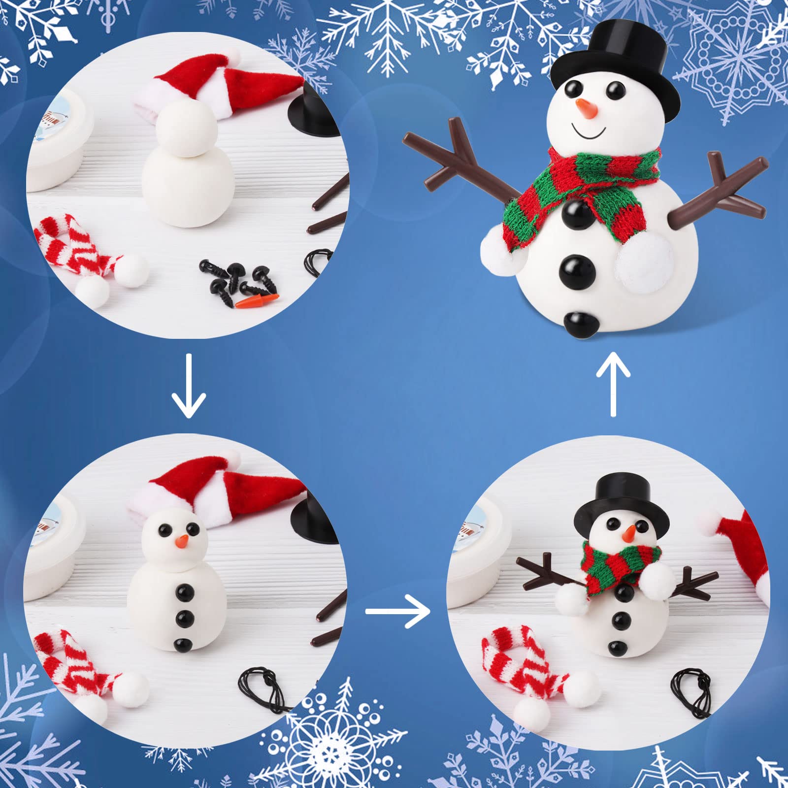 Banbbur snowman kit DIY assembly is easy for small hands.