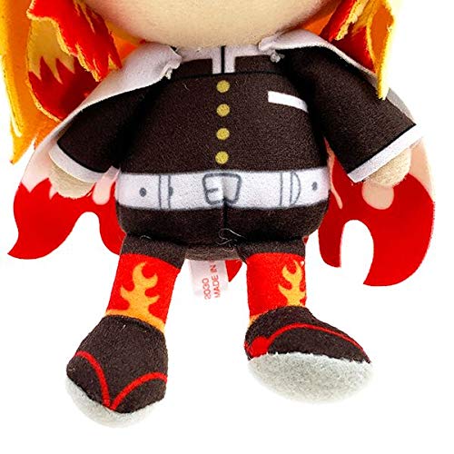 Bandai Demon Slayer Kyojuro Rengoku chibi plush holding sword for dynamic display