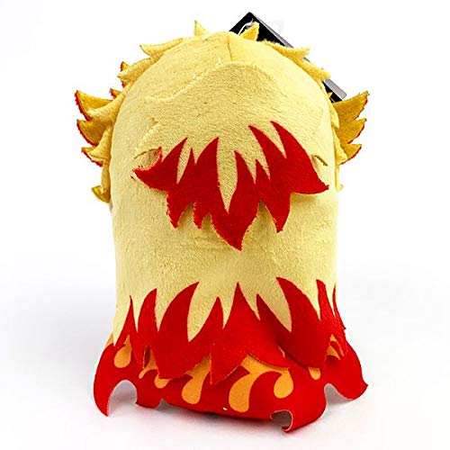 Bandai Demon Slayer Kyojuro Rengoku chibi plush stitching closeup
