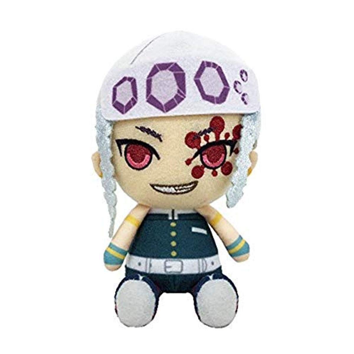 Bandai Demon Slayer Uzui Tengen chibi plush - front view, desk companion