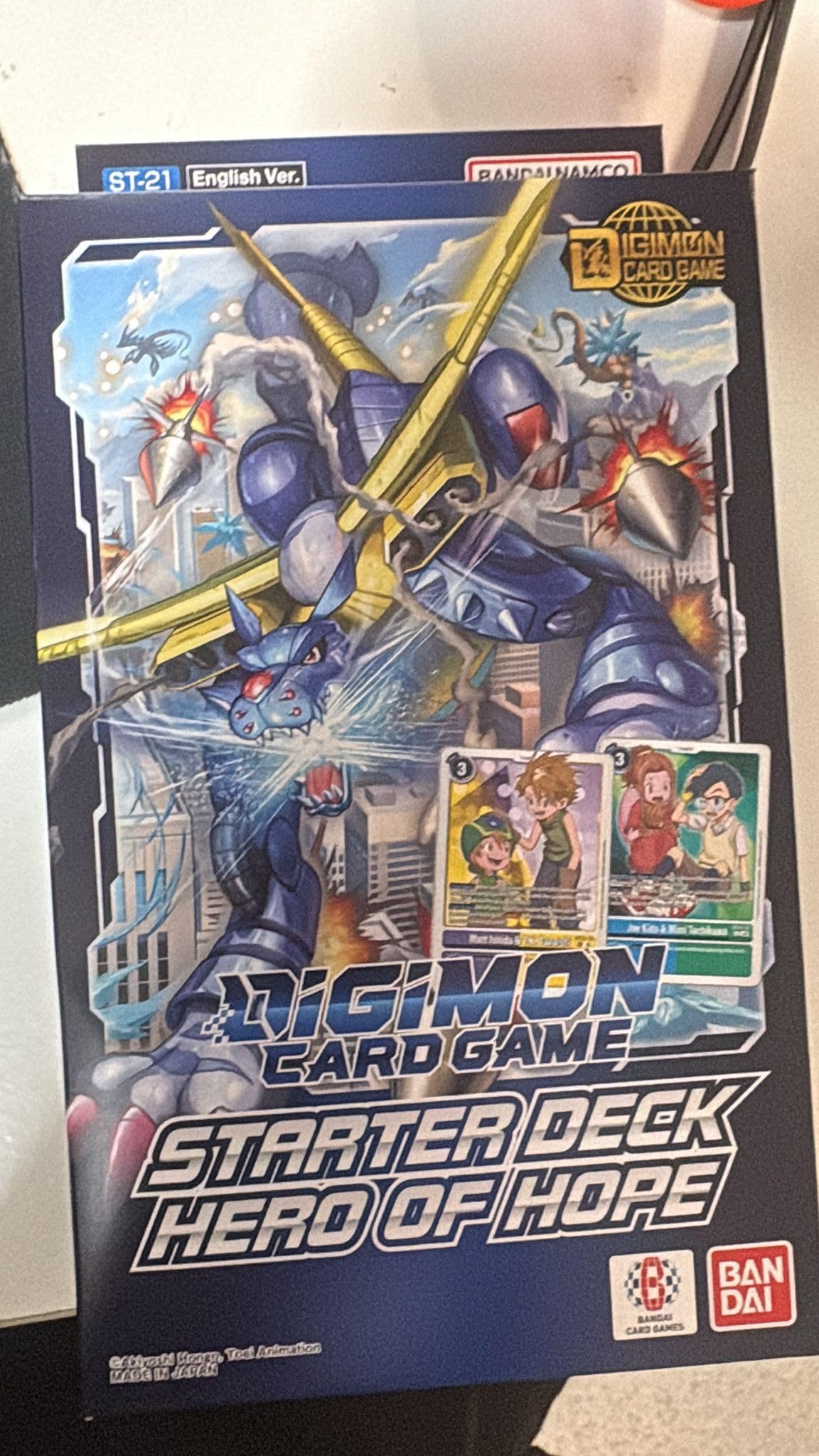 Bandai Digimon TCG Hero of Hope deck cover with vibrant art for display and inspiration.
