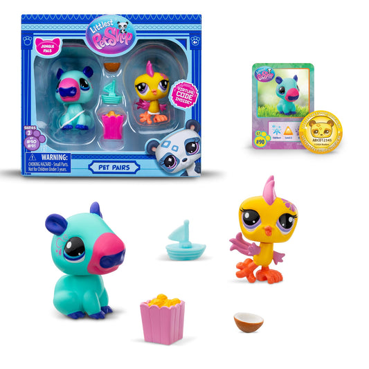 Littlest Pet Shop Pet Pairs 2-Pack duo figures inspire imaginative play and storytelling.