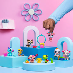 Littlest Pet Shop Pet Pairs 2-Pack mini-figures close-up showcase bright colors.