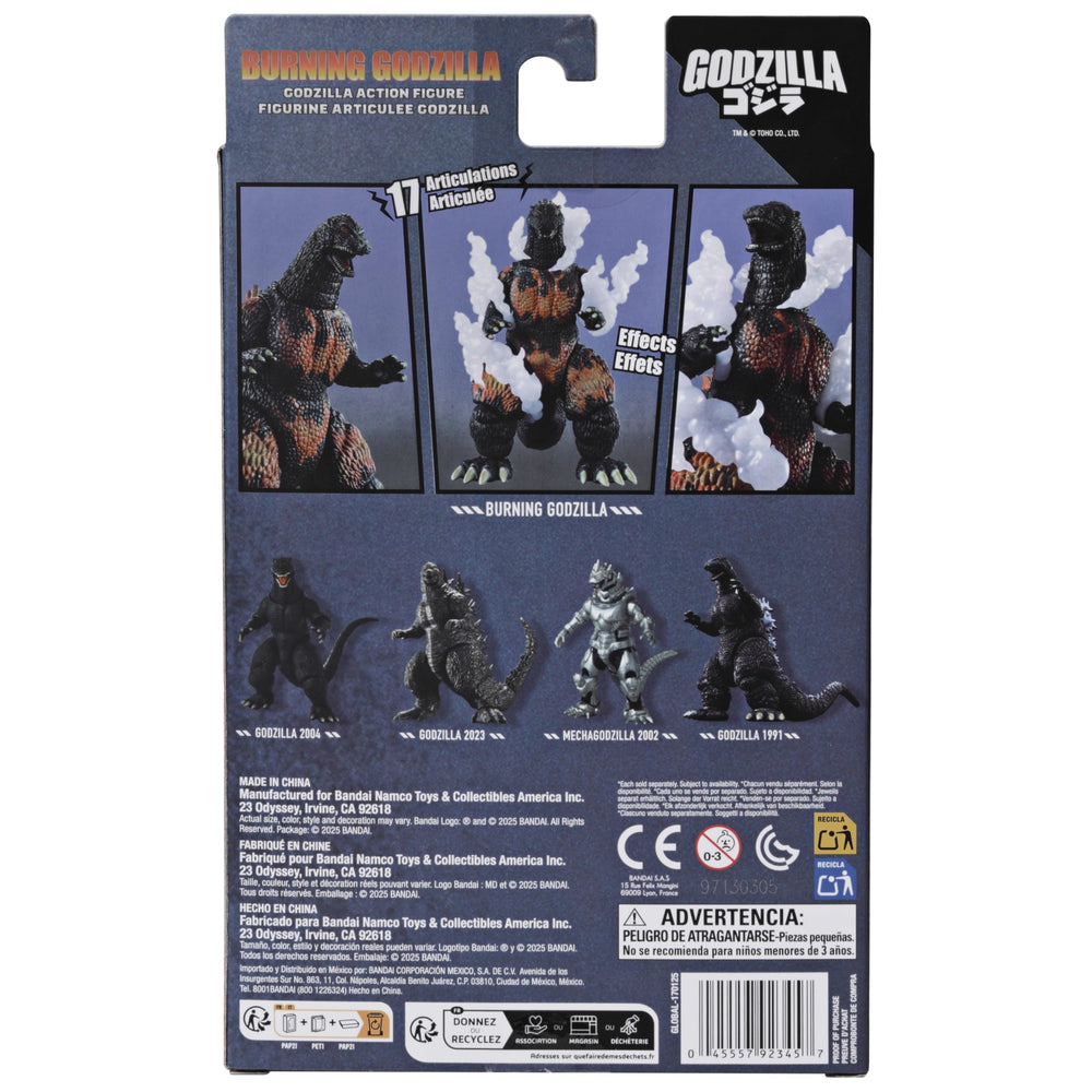 Bandai Namco Burning Godzilla 6in figure packaging image illustrating collectible presentation