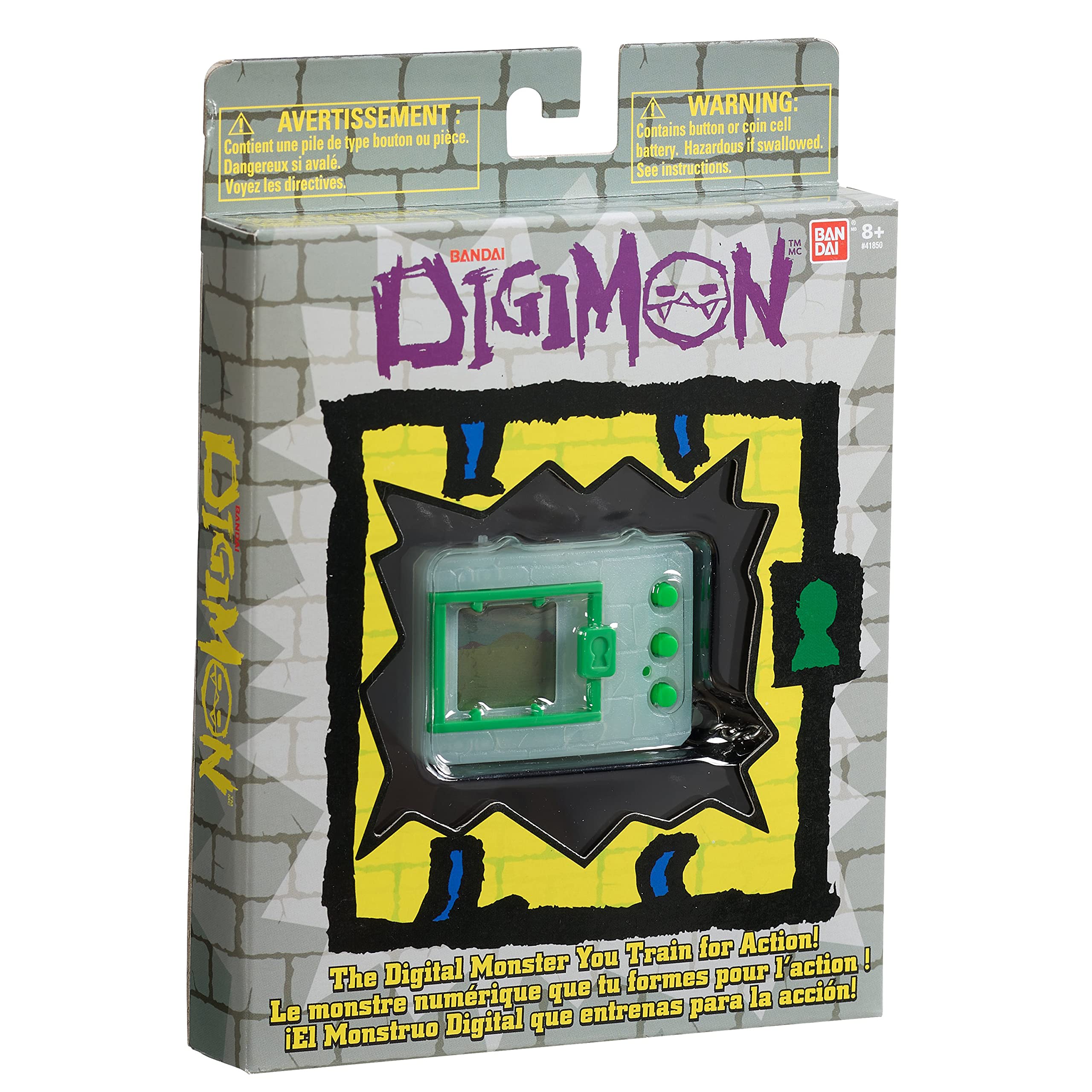 Bandai Namco Digimon device hunger alerts guide feeding and care.