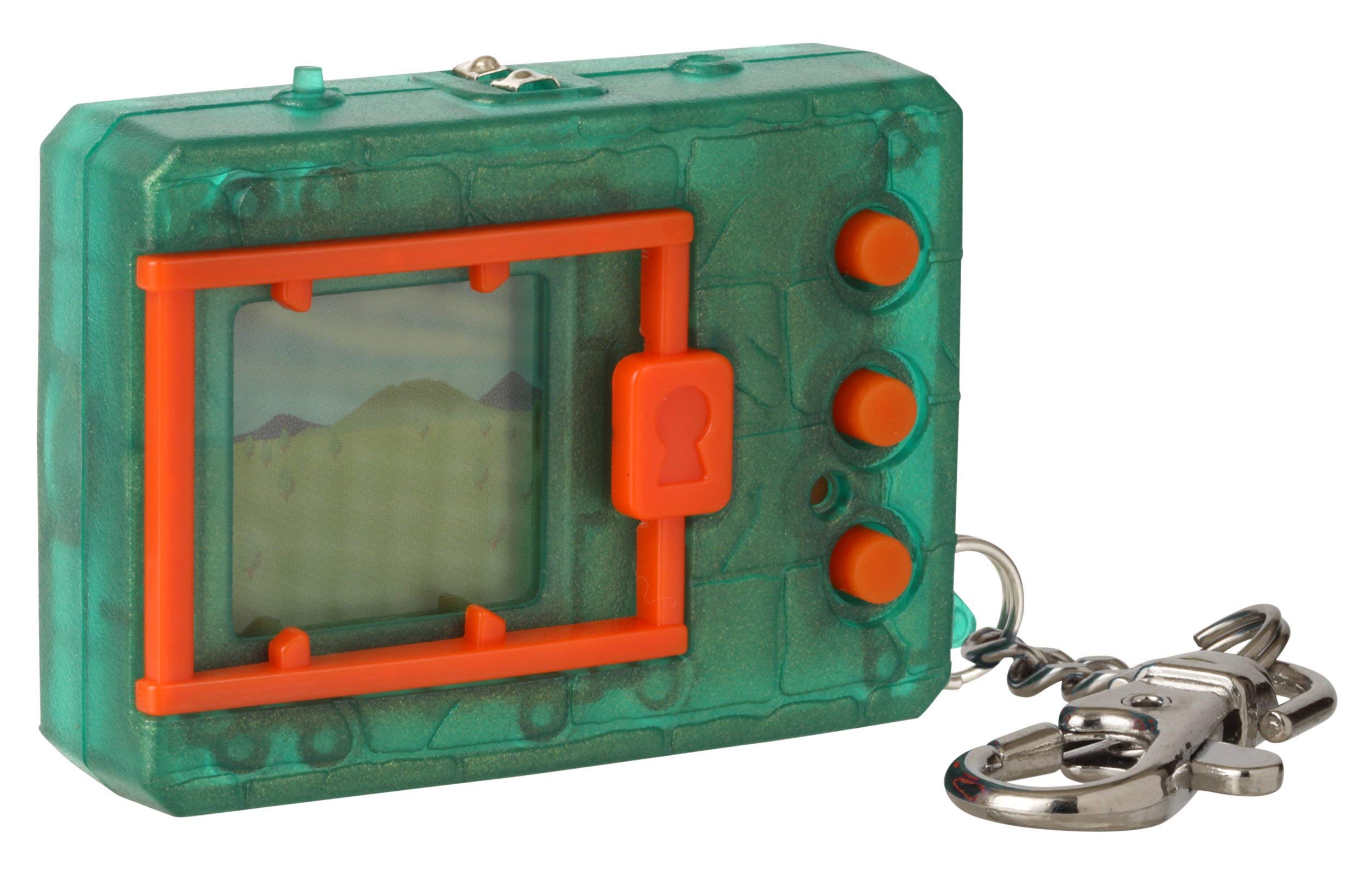 Bandai Namco Digmon Device, translucent green, front view for hands-on care and training.