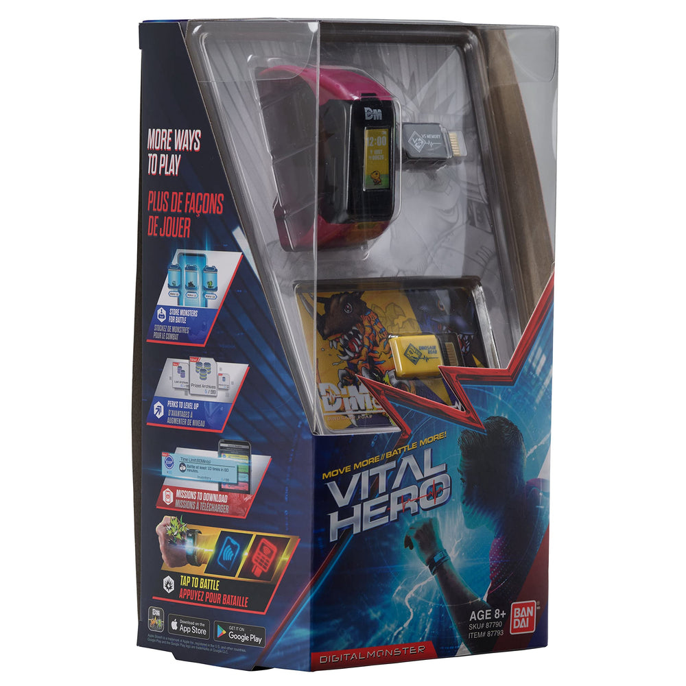 Bandai Namco Digimon Vital Hero red time function supports quick checks