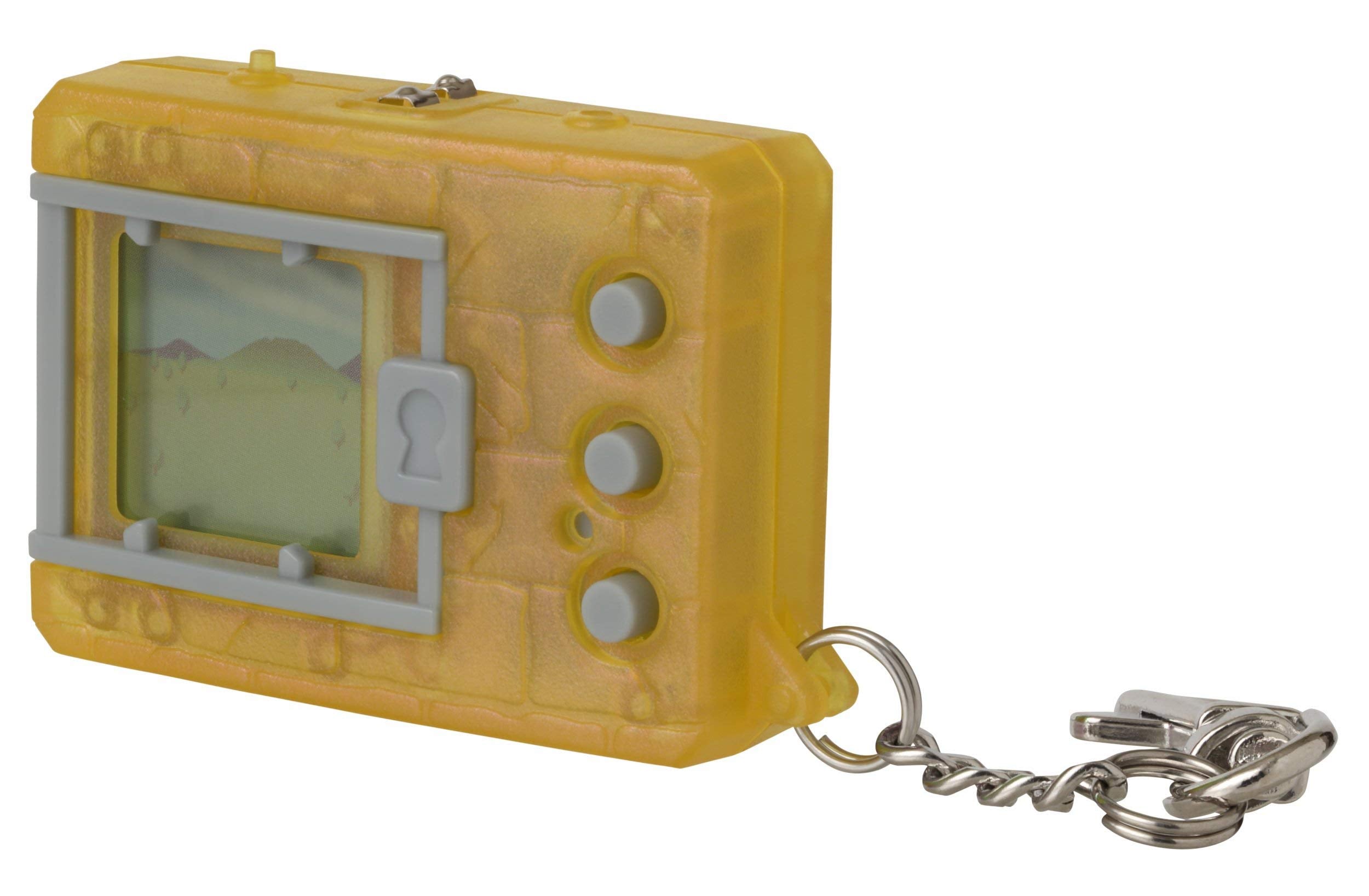 Bandai Namco Digmon device shows hungry or training alerts for timely care.