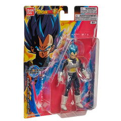 Bandai Namco Dragon Ball Evolve Vegeta blue dynamic stance for display.