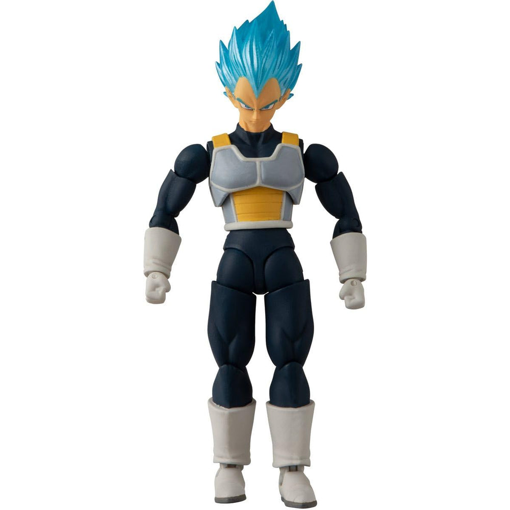 Bandai Namco Dragon Ball Evolve Vegeta blue front view for dynamic display.