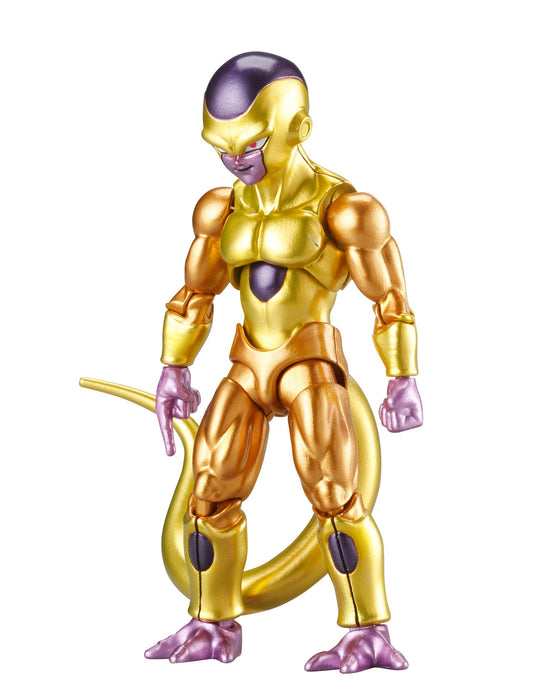 Dragon Ball Super Golden Frieza Evolve figure with over 16 articulation points for dynamic poses.