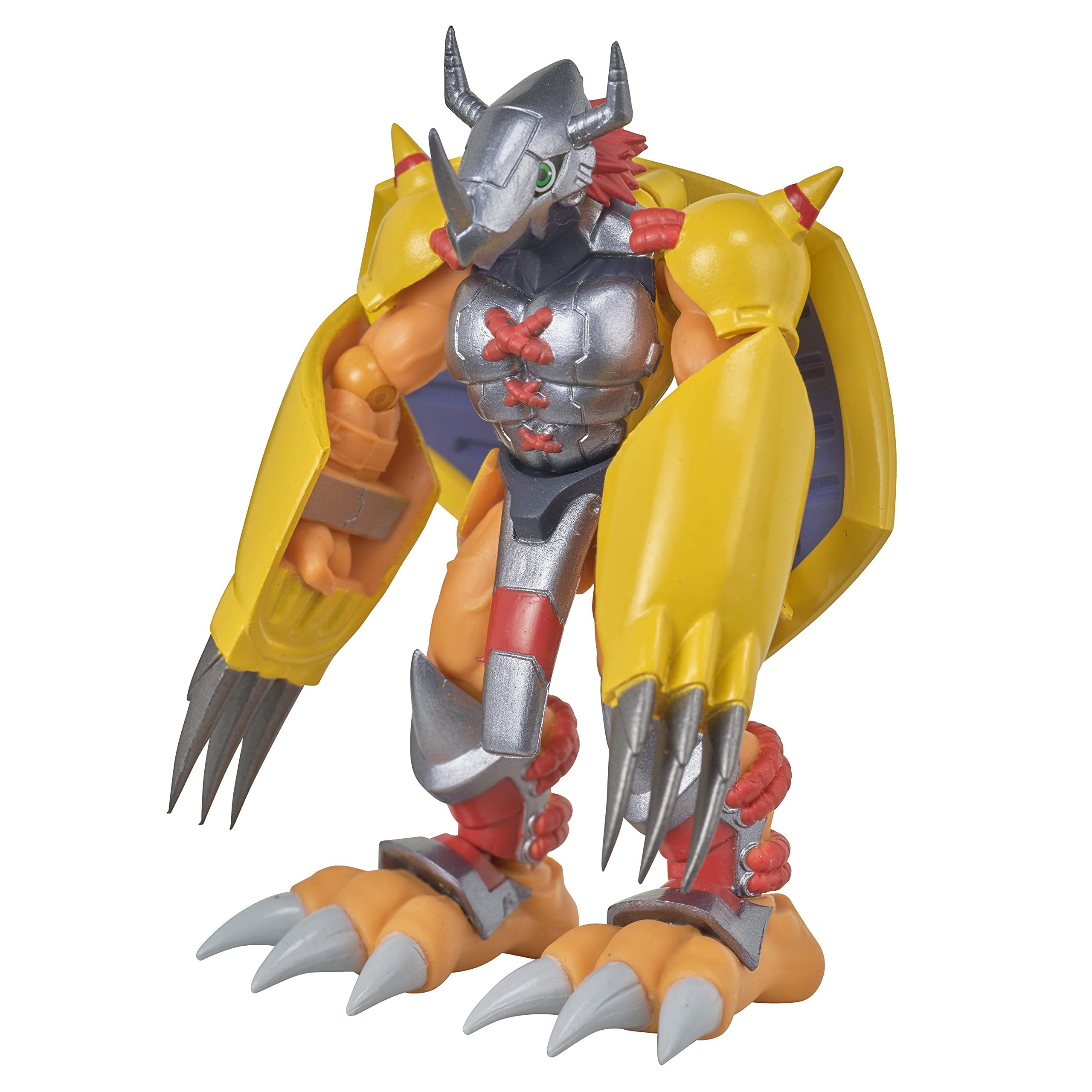 Poseable WarGreymon SHODO figure in action-ready stance