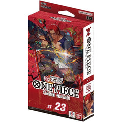 Bandai One Piece Card Game ST-23 Shanks starter deck, front view, great for building beginner strategies.