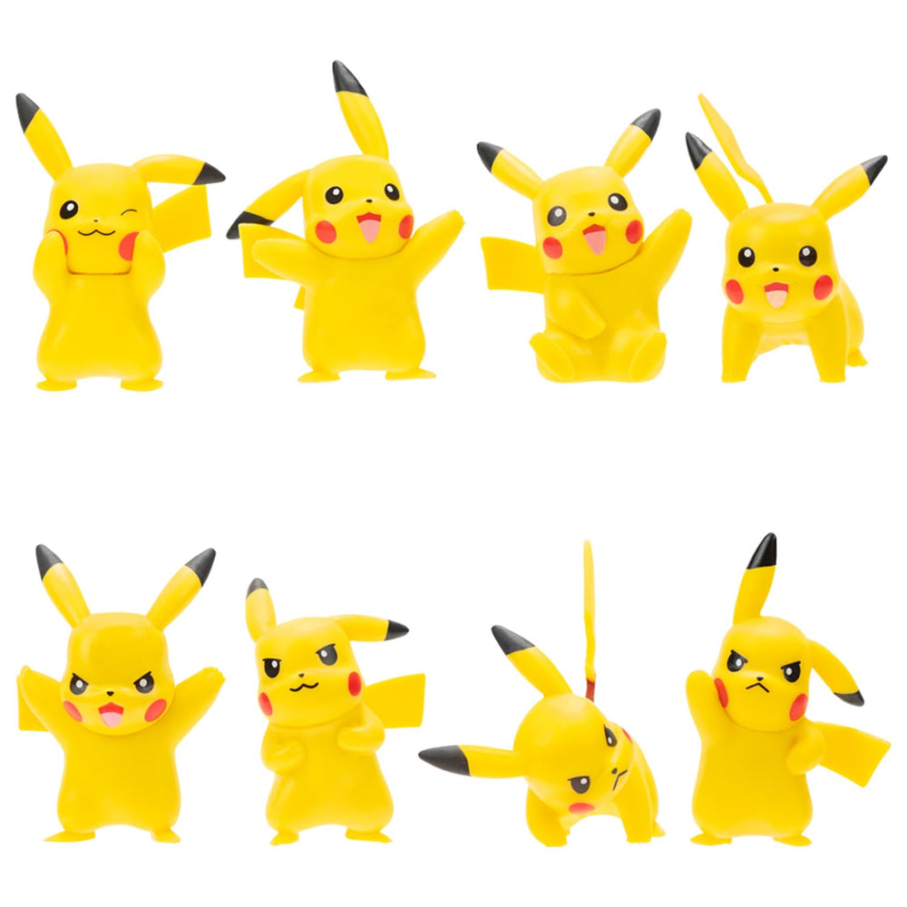 Bandai Pokémon Pikachu pose 3 figure showing a cheerful battle stance.