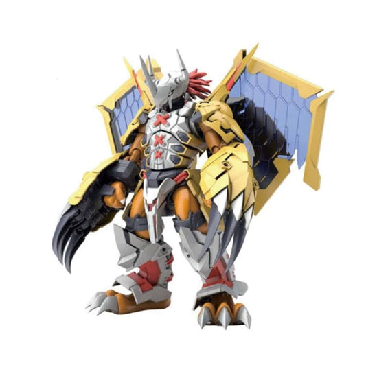 Bandai Spirits Digimon Wargreymon Amplified figure front view with dynamic articulation.