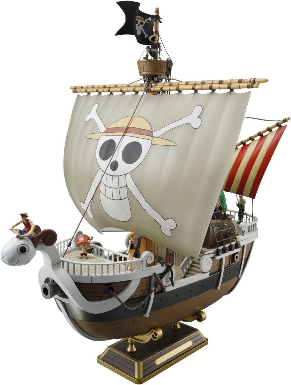Bandai Spirits Going Merry hull detail for lifelike ship portrayal.