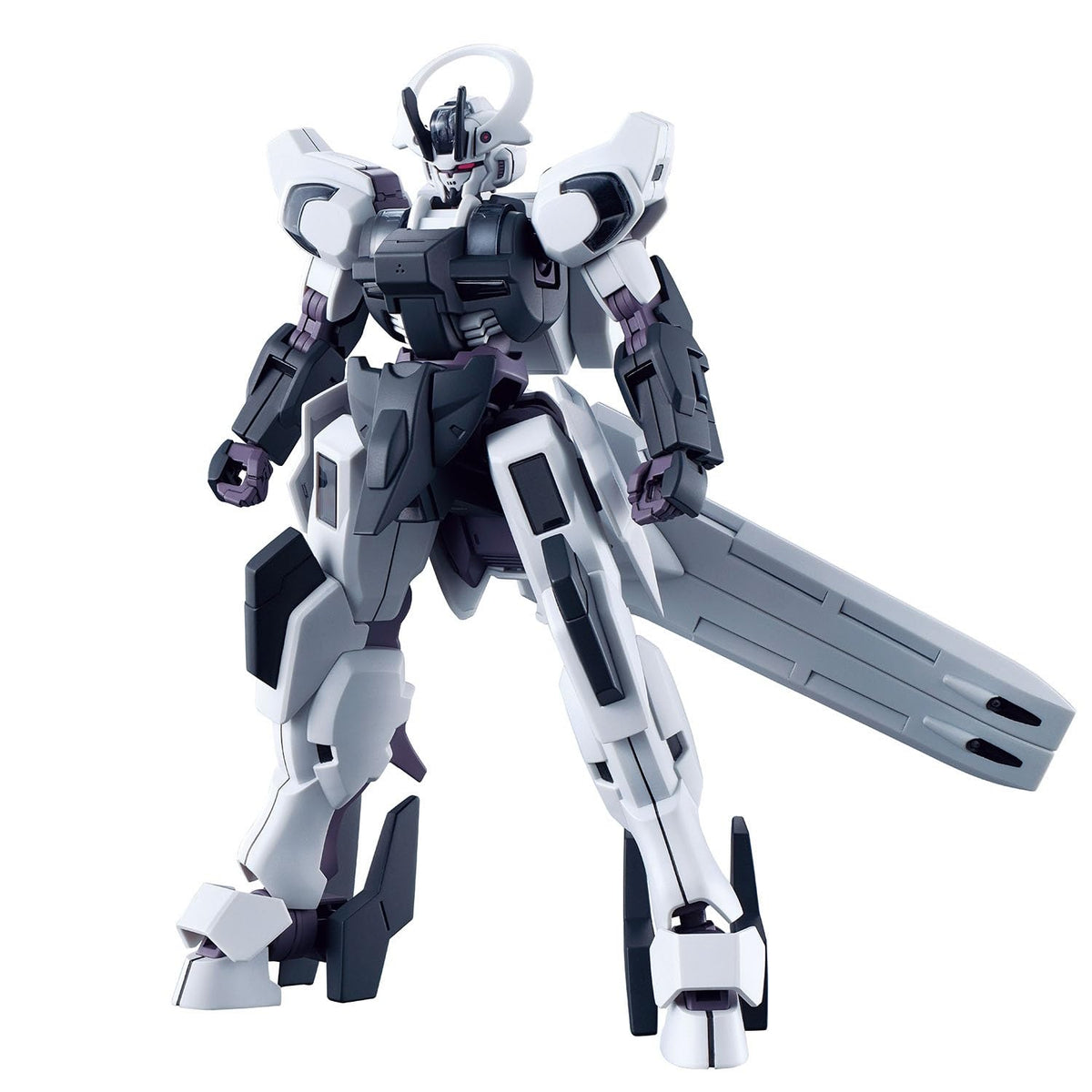 Bandai Spirits Gundam Schwarzette front view highlights its HG scale and details