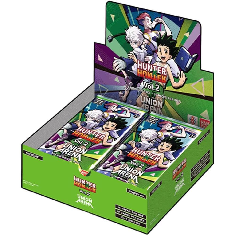 Bandai Union Arena HxH Vol.2 booster box with 16 packs for exciting card battles
