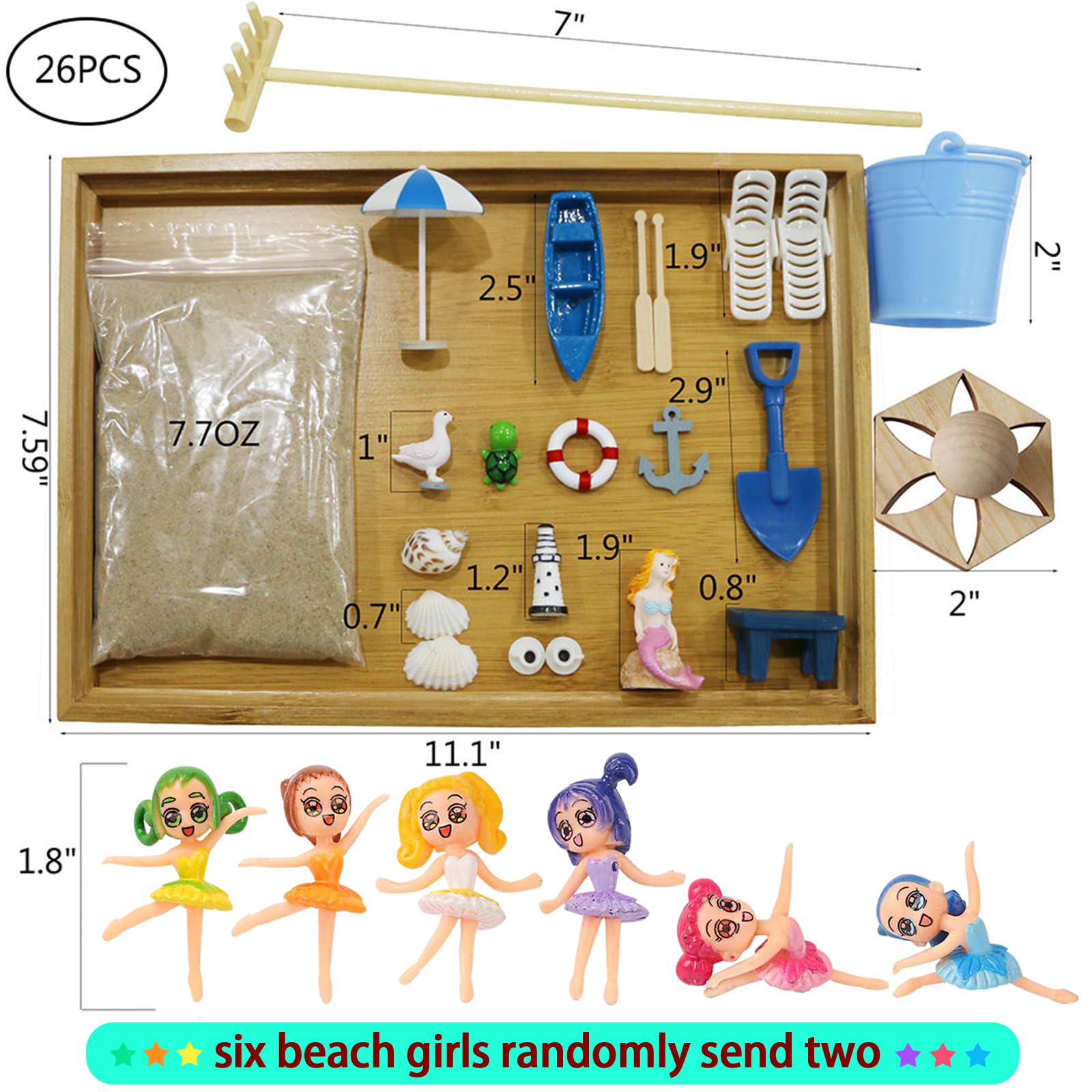 BangBangDa 23-piece beach miniatures set sparks DIY creativity and tabletop decoration at home.