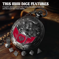 Banloga D amp D set features noise-reduction pads for quieter dice rolls.