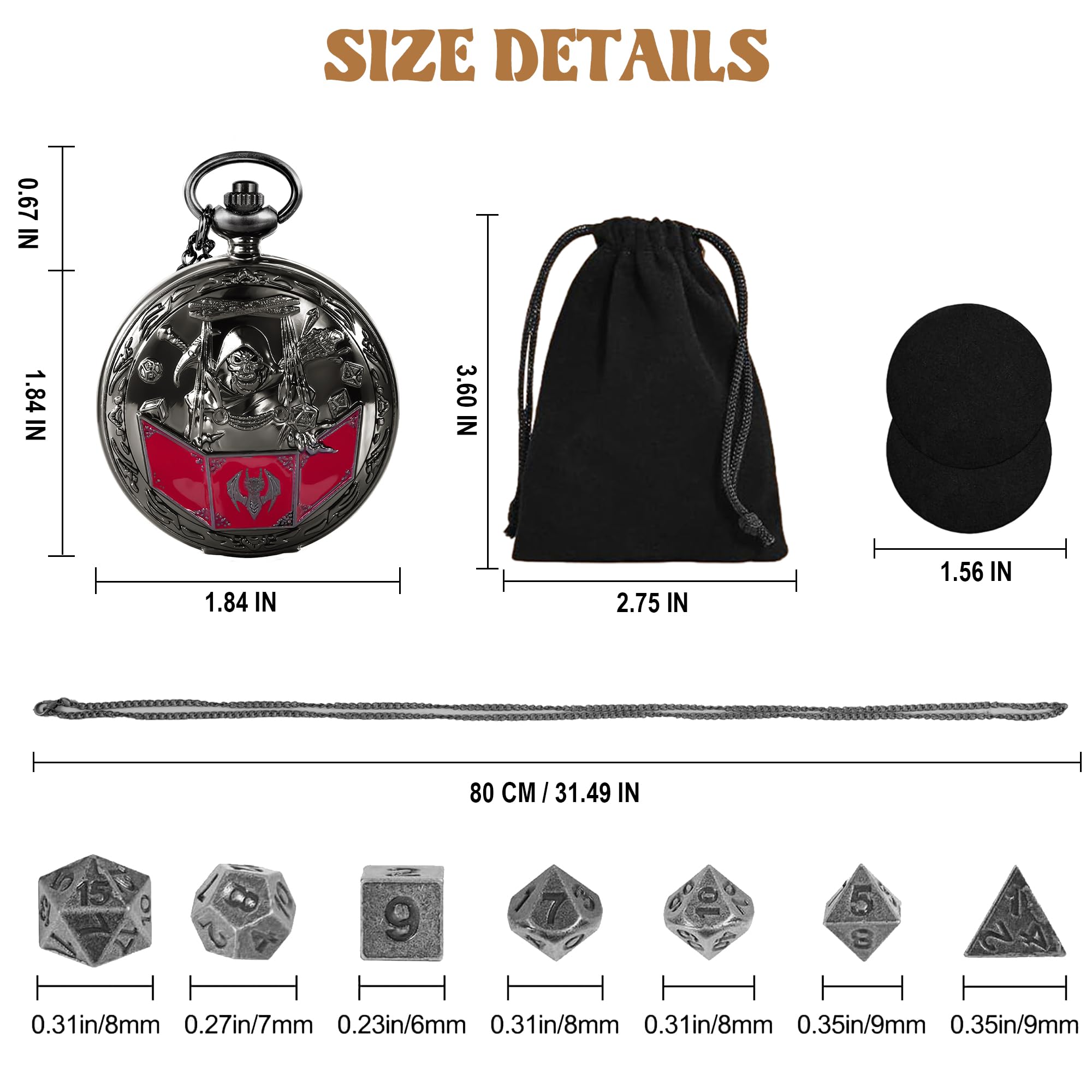 Banloga dice set includes storage pouch for easy access.