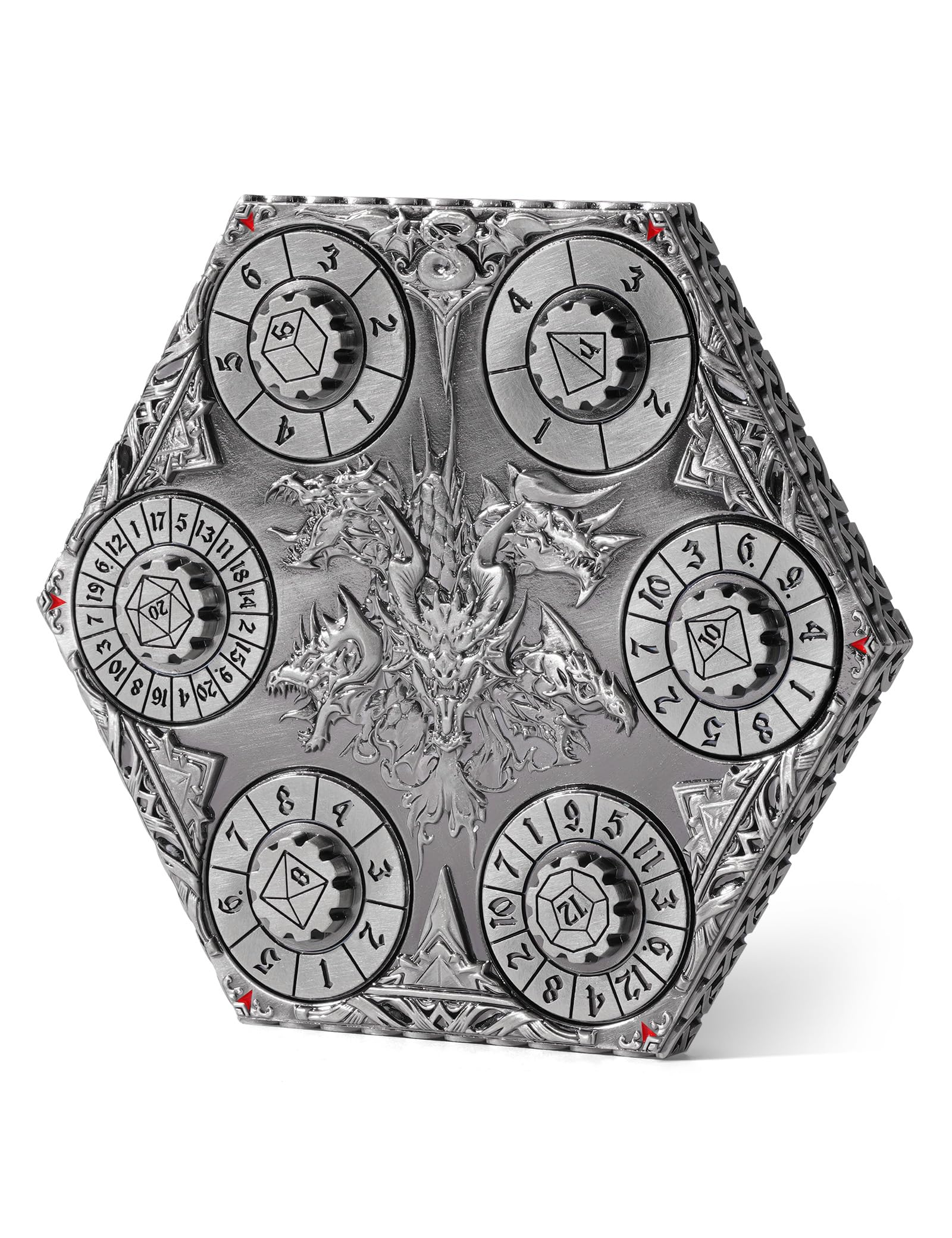 Banloga dragon-pattern pocket watch case showcasing bold dragon motif for tabletop gaming