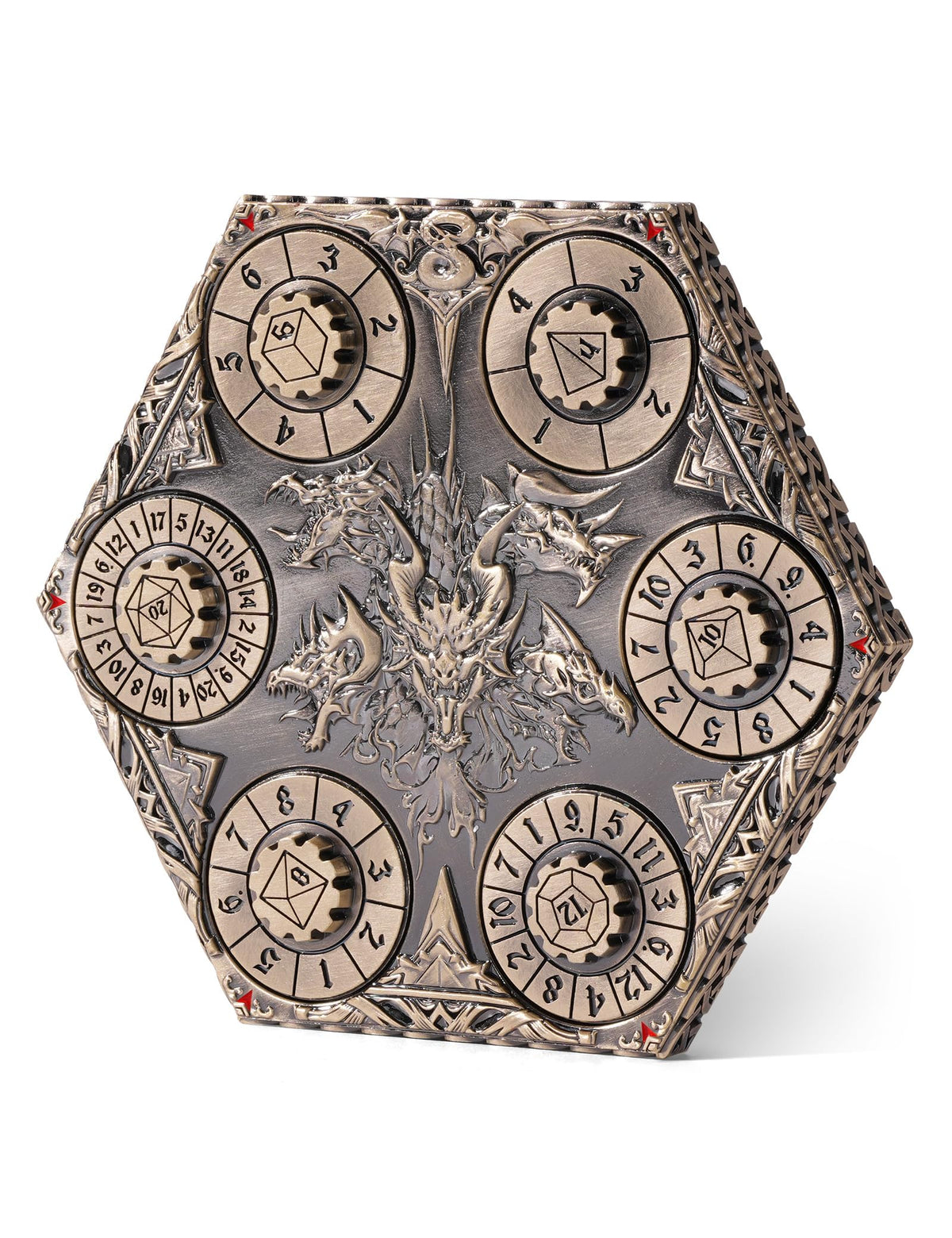 Banloga dragon-pocket-watch-case top view for stylish tabletop RPGs.