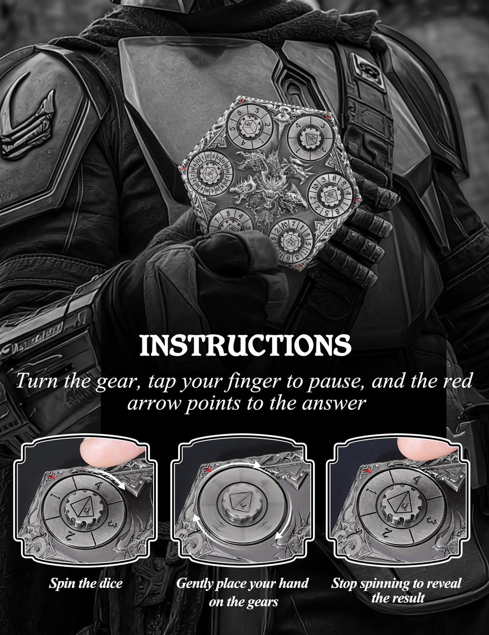 Banloga seven-piece polyhedral dice set for varied RPG outcomes