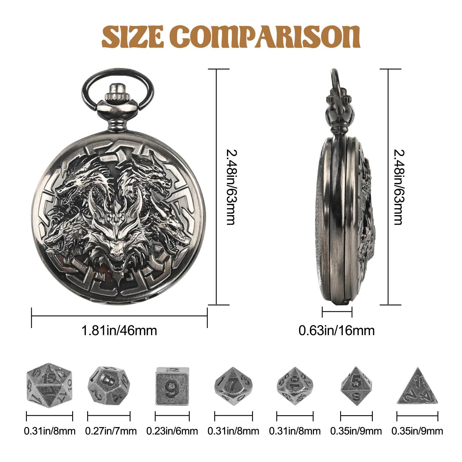 Banloga polyhedral metal dice set offering precise numbers and balanced rolls