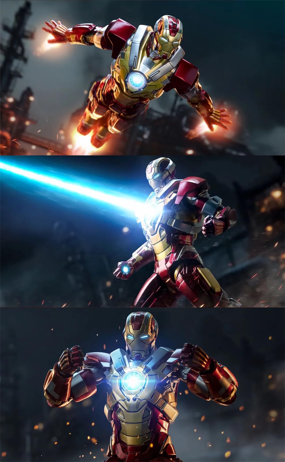 BANOBI MK17Ironman metallic paint finish delivers a realistic look.