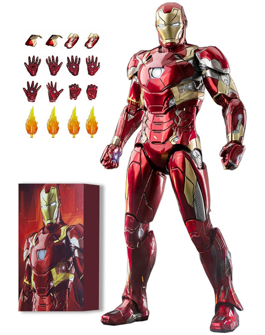 BANOBI MK46Ironman 7-inch figure front view with exquisite metallic paint for display