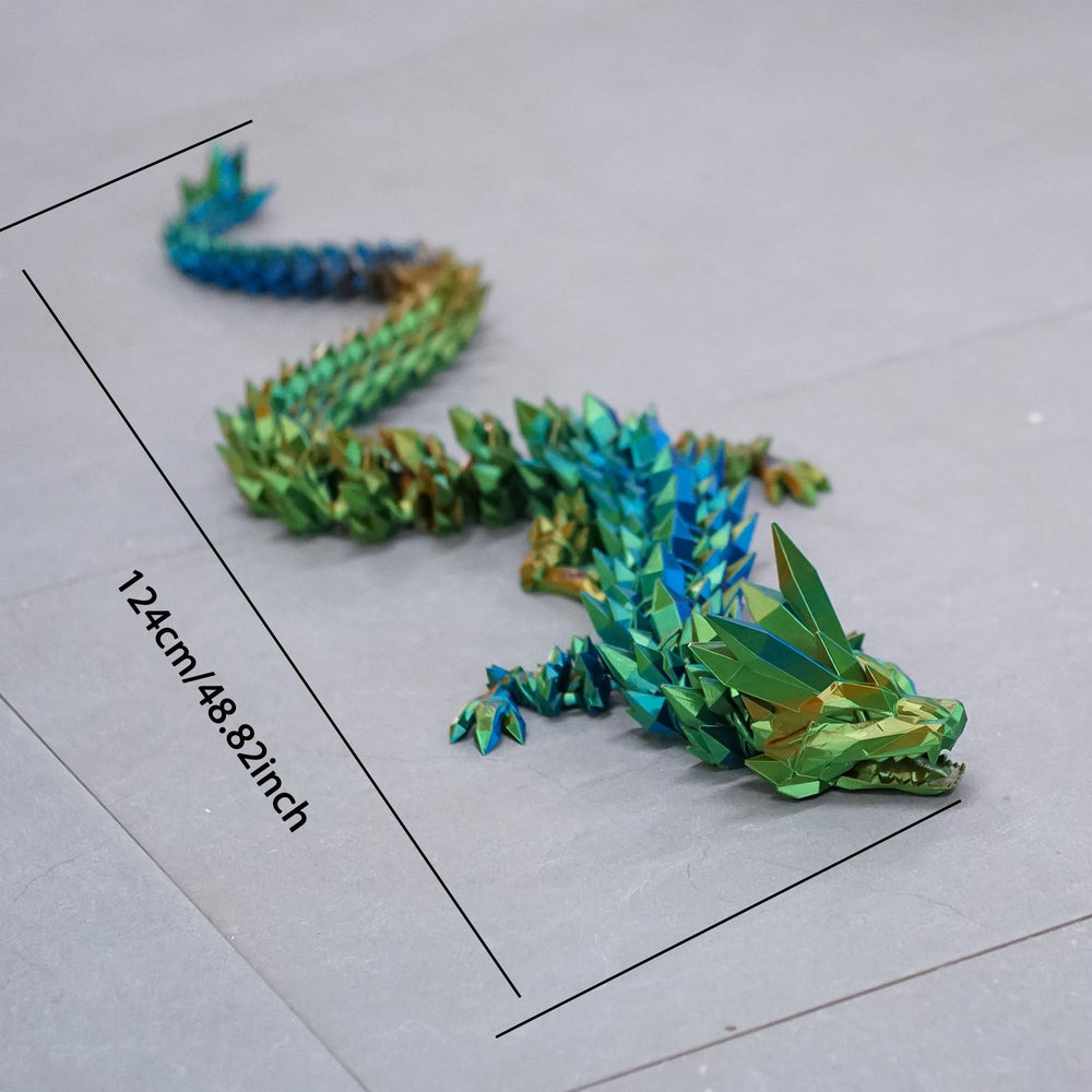 BANPIWOLG dragon close-up showing 3D printed scale detail and glossy finish