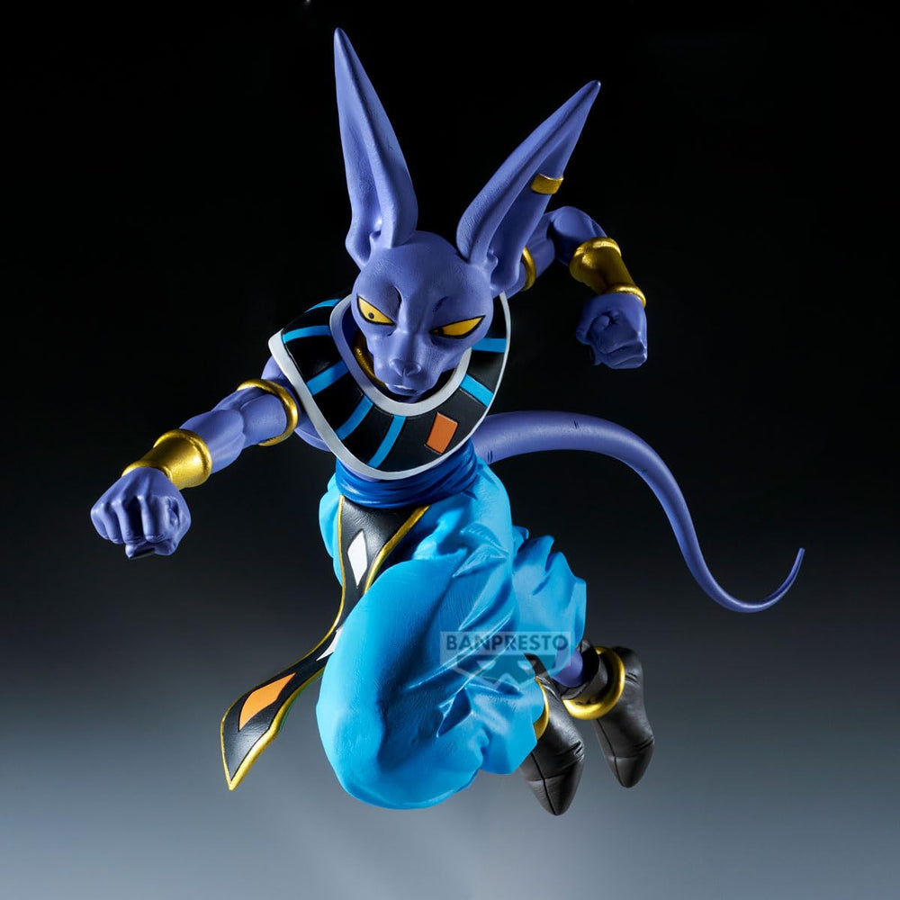 Banpresto Beerus vs Goku box close-up with licensing label for authenticity.