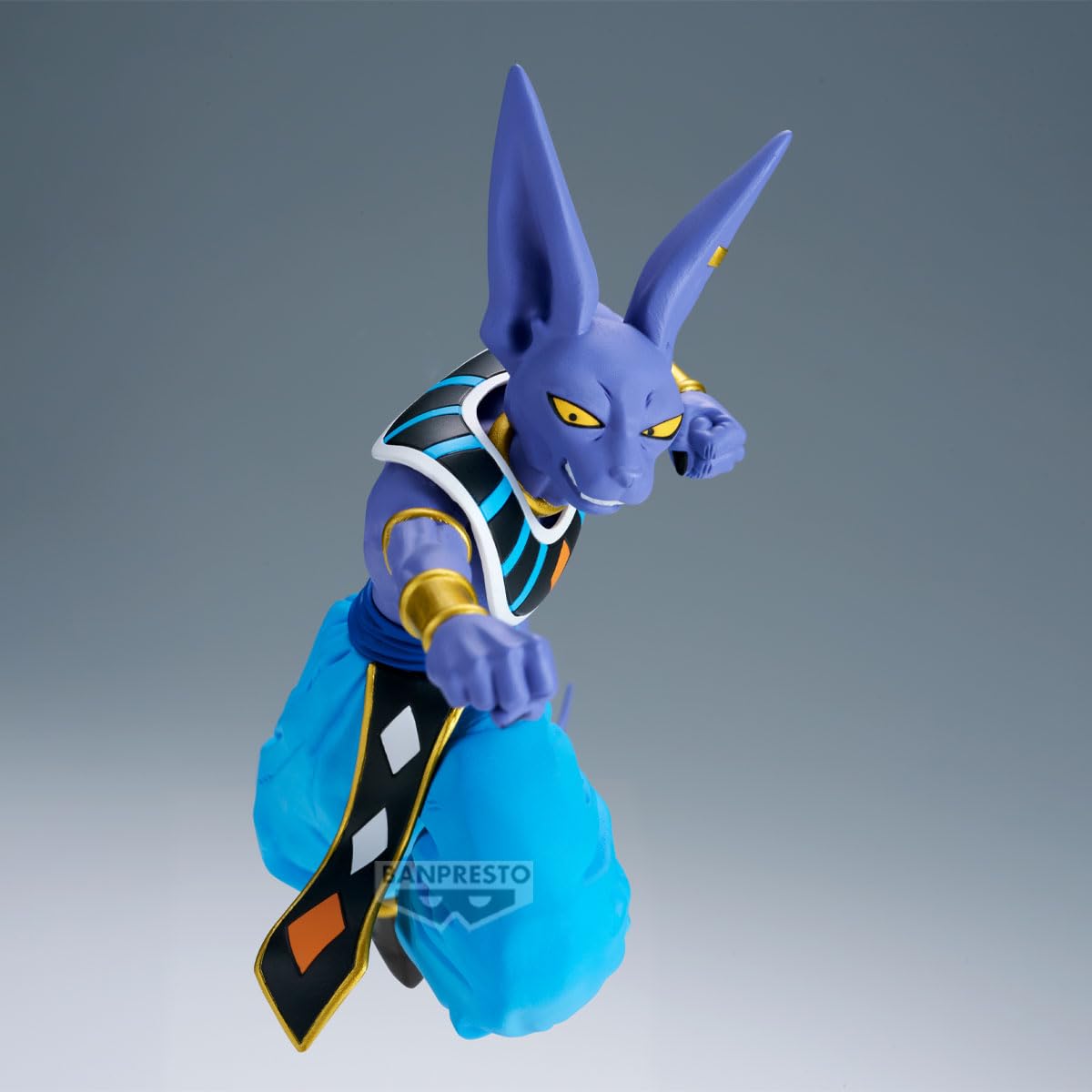 Banpresto Beerus vs Goku figure pose captures iconic stance for collectors.