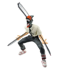 Banpresto Chainsaw Man Vibration Stars Statue with base stand for elegant display.