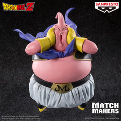 Majin Buu and Goku figure in dynamic pose by Banpresto for shelves