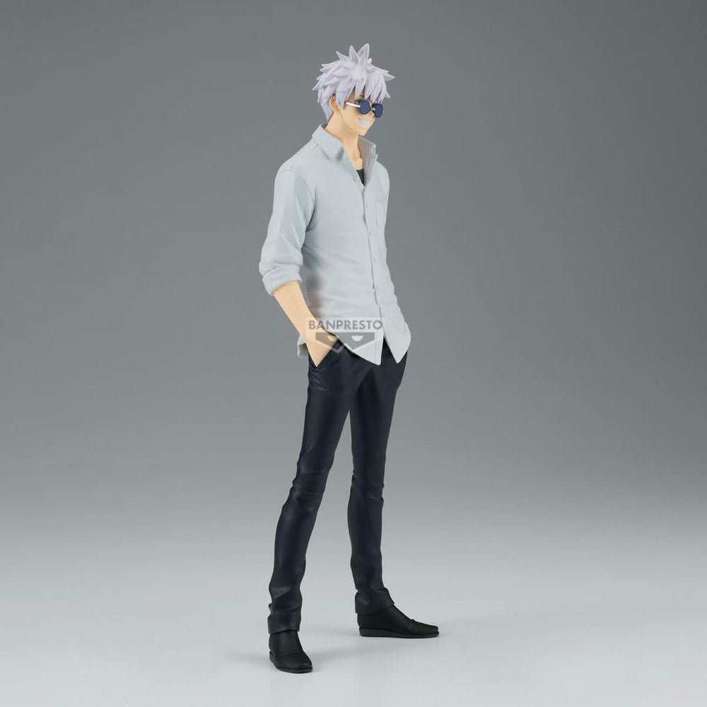 Display-ready Banpresto figure pairs with other King of Artist collections for dynamic setups.