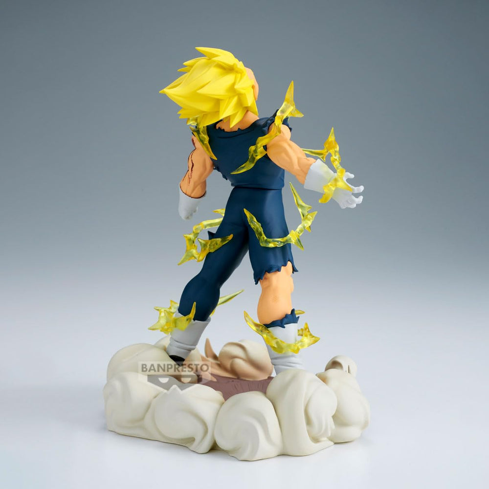 Banpresto Majin Vegeta History Box packaging shows official Bandai Namco licensing.