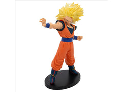 Banpresto Dragon Ball Z Match Makers Goku SS3 vs Majin Buu full-length, perfect on a shelf.