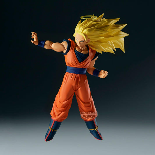 Banpresto Dragon Ball Z Match Makers Goku SS3 vs Majin Buu side pose, adds dynamic display angle.