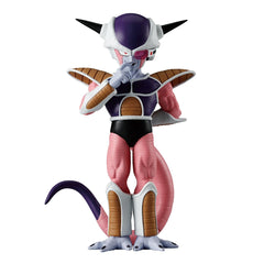 Banpresto Frieza II figure front view on display shelf, ideal centerpiece for anime collections