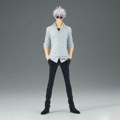 Gojo 8.7-inch figure showcases iconic pose with premium details for shelf display.