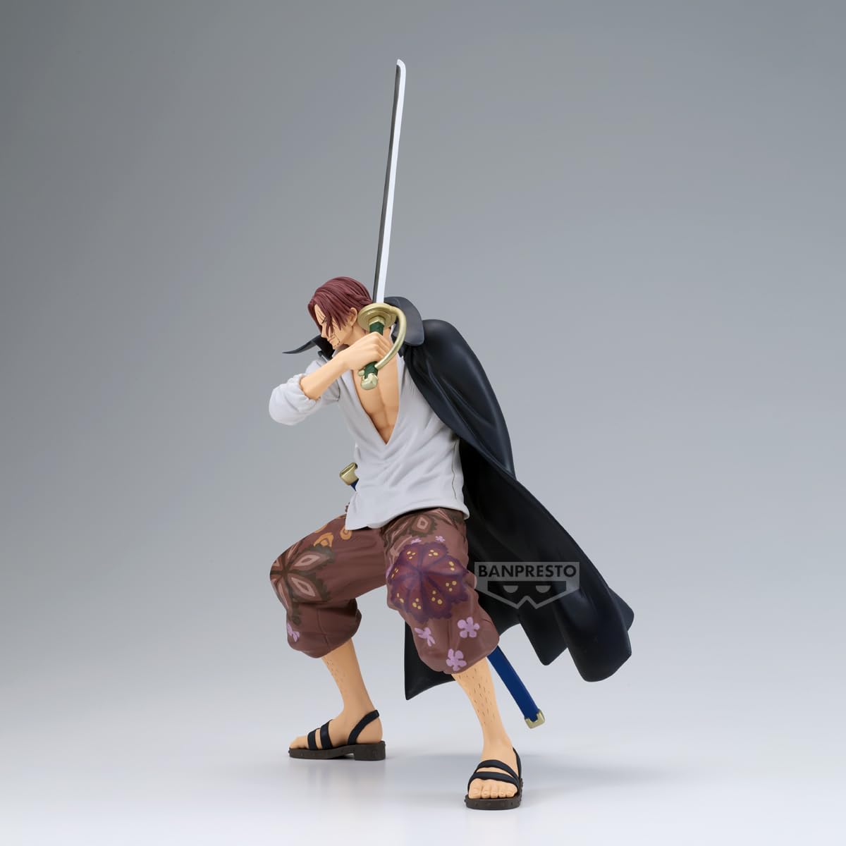 Banpresto Grandista Shanks figurine box shows official licensing label.