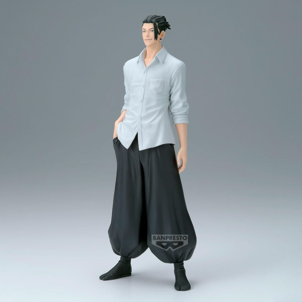 Detail-focused close-up highlighting robe folds and character styling on the figure.