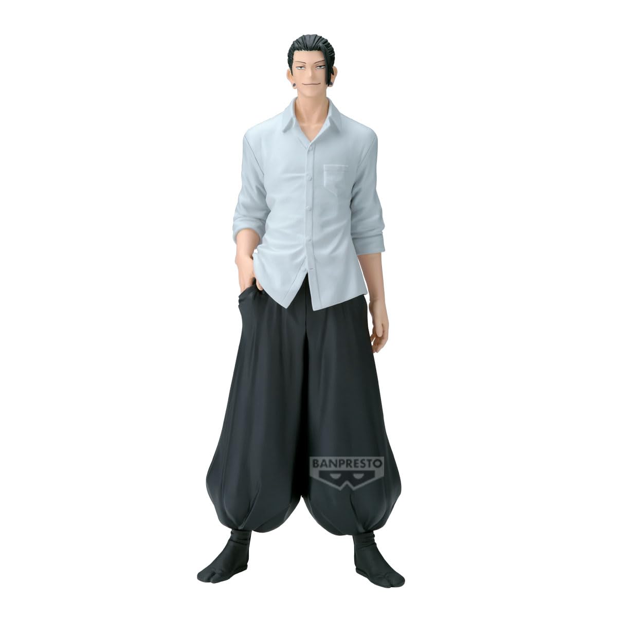 Banpresto Suguru Geto King of Artist figure front view for display.