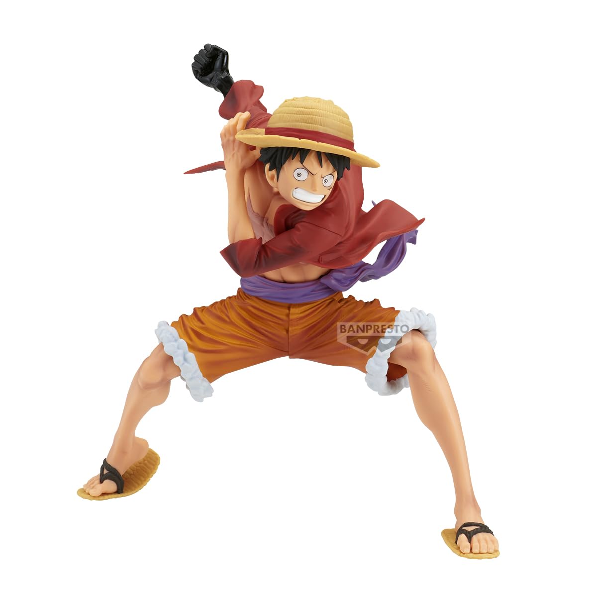 Banpresto Maximatic Monkey D. Luffy Special A front view, ideal focal point for anime shelves.