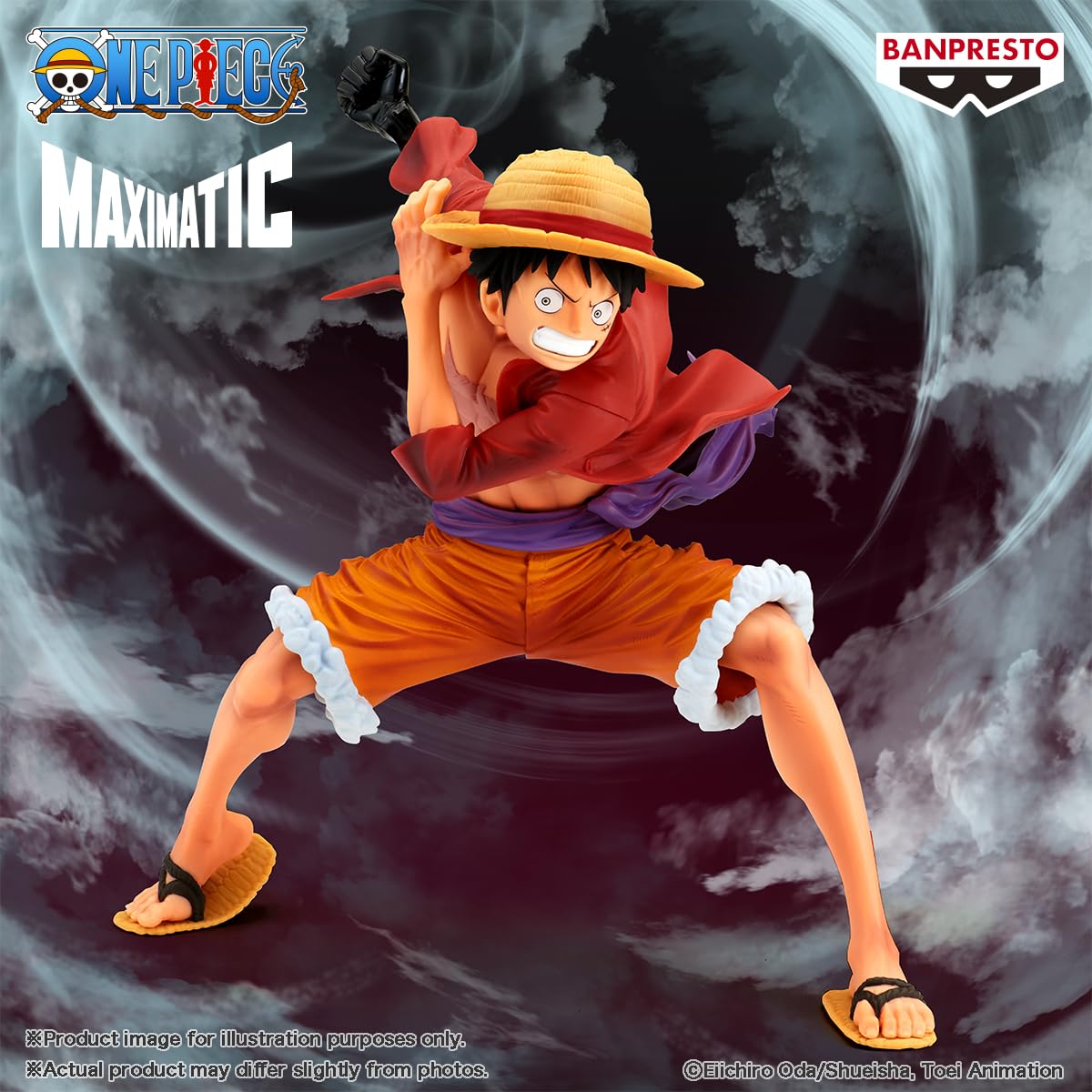 Banpresto Maximatic Monkey D. Luffy Special A height 8-3 inches, ideal fit for display cases.