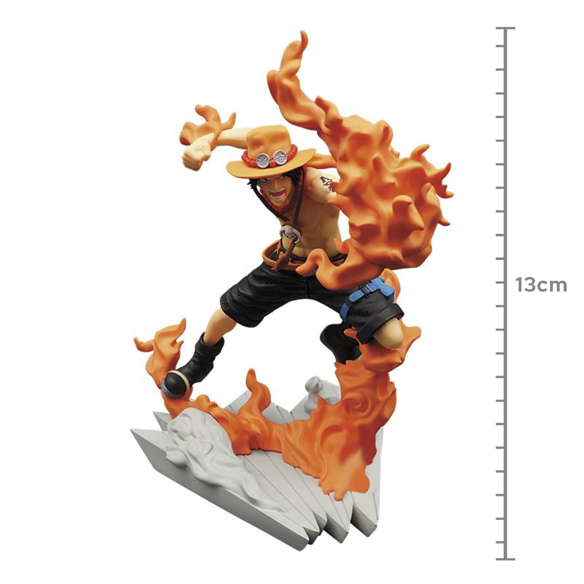 Banpresto Portgas D. Ace Senkozekkei figure with detailed sculpt and shading.
