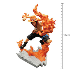 Banpresto Portgas D. Ace Senkozekkei figure with detailed sculpt and shading.